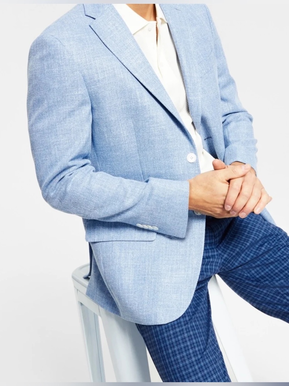 Tommy Hilfiger Men's Light Blue Blazer